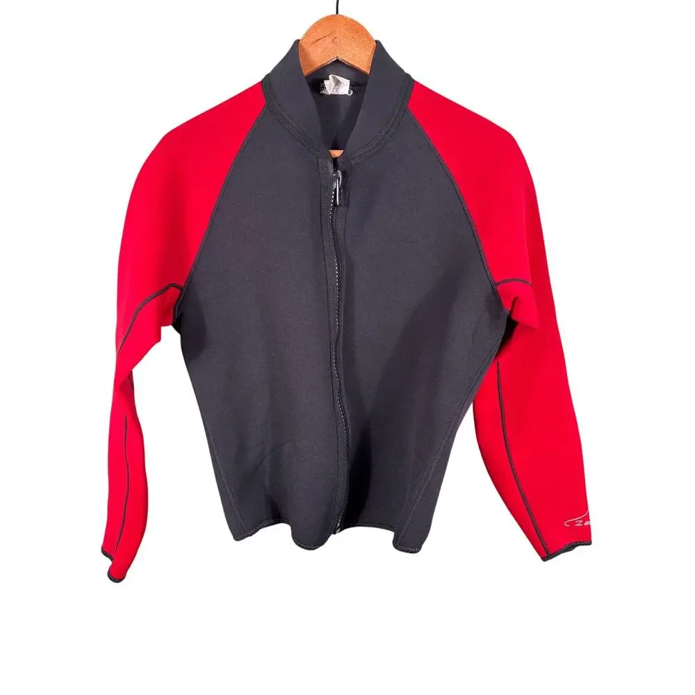 Bareskins‎ 2pc Wetsuit Men's Large Black Red Swimming Snorkeling Diving Swimwear